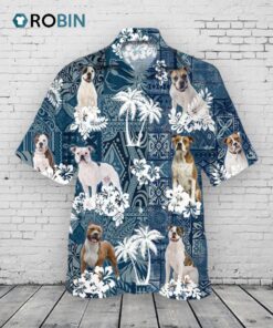 American Bulldog Hawaiian Shirt, Dog Hawaiian Shirt Pattern, Dog Full Print Hawaiian Shirt American Bulldog Hawaiian Shirt, Dog Hawaiian Shirt Pattern, Dog Full Print Hawaiian Shirt