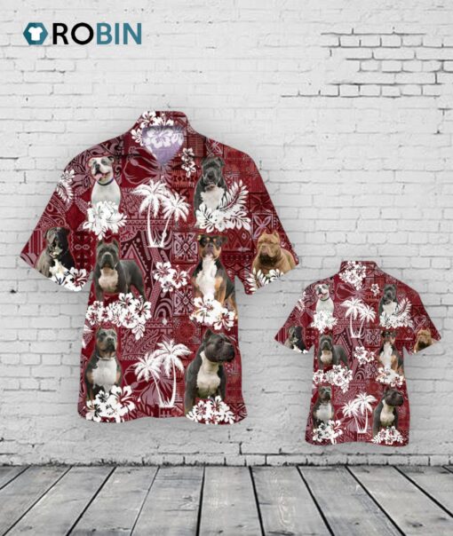 American Bully Dog Hawaiian Shirt, Hawaii Shirt For Dog Lover, Dog In Hawaii Aloha Beach Shirt