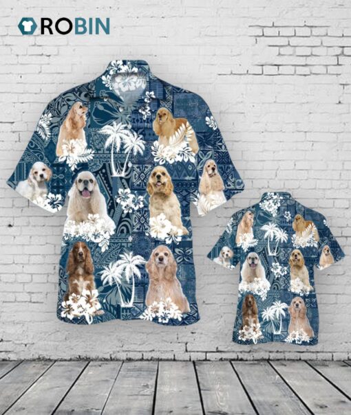 American Cocker Spaniel Hawaiian Shirt, Hawaii Shirt For Dog Lovers, Dog Hawaii Aloha Beach Shirts