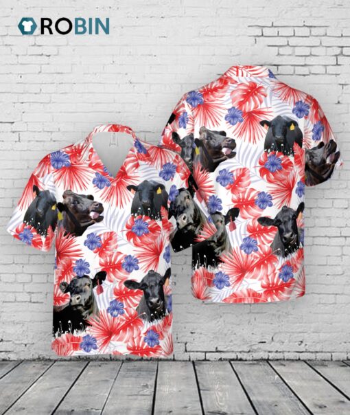 American Colors Black Angus Hawaiian Shirt