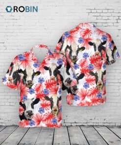 American Colors Holstein Friesian Cattle Hawaiian Shirt