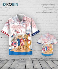 American Shorthair Shirt, Independence Day Is Coming, Cat Aloha Beach Shirt, Cat Patriotic American Hawaii Shirt American Shorthair Shirt, Independence Day Is Coming, Cat Aloha Beach Shirt, Cat Patriotic American Hawaii Shirt