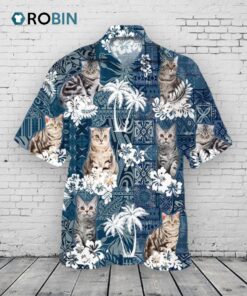 American Shorthair Summer Tropical Hawaiian Shirt, Hawaiian Cat Shirt For Animal Lovers, Animal Hawaiian Shirts American Shorthair Summer Tropical Hawaiian Shirt, Hawaiian Cat Shirt For Animal Lovers, Animal Hawaiian Shirts