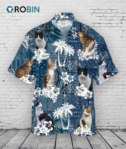 Arabian Mau Hawaiian Shirt For Cat Lovers, Gift For Cat Lover, Summer Aloha Beach Shirts, Cat Hawaiian Shirt