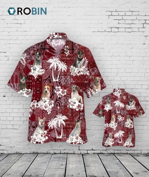 Australian Cattle Hawaiian Shirt, 3D All Over Printed Dog Hawaii Shirt Short Sleeve