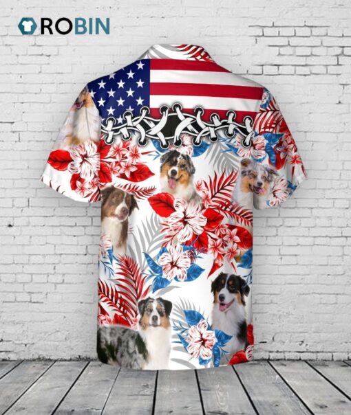 Australian Shepherd Hawaiian Shir, Cool 3D Full Print Dog In Aloha Beach Shirts, Dog Hawaiian Shirt