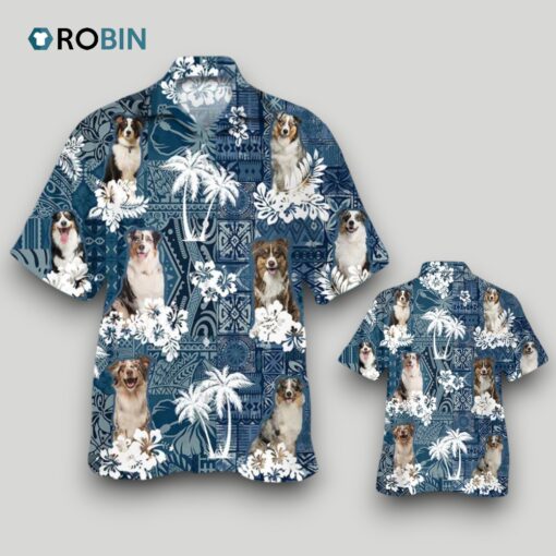 Australian Shepherd Hawaiian Shirt, Aloha Beach Shirt For Dog Lovers, Summer Dog Hawaii Beach Shirts