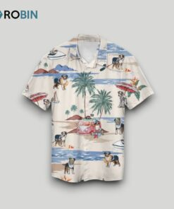 Australian Shepherd Summer Beach Hawaiian Shirt, Summer Beach Aloha Dog In Hawaii Shirt