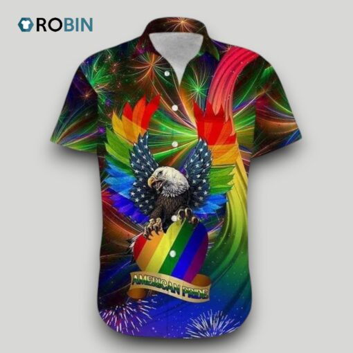 Beach Shirt Hawaii Shirt Lgbt American Pride, Aloha Shirt, Gay Hawaiian Shirts, Pride Hawaiian Shirt
