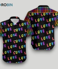 Beach Shirt Hawaiians Lgbt Love Rainbow Plaid Pattern , Aloha Shirt, Pride Clothing Beach Shirt Hawaiians Lgbt Love Rainbow Plaid Pattern , Aloha Shirt, Pride Clothing