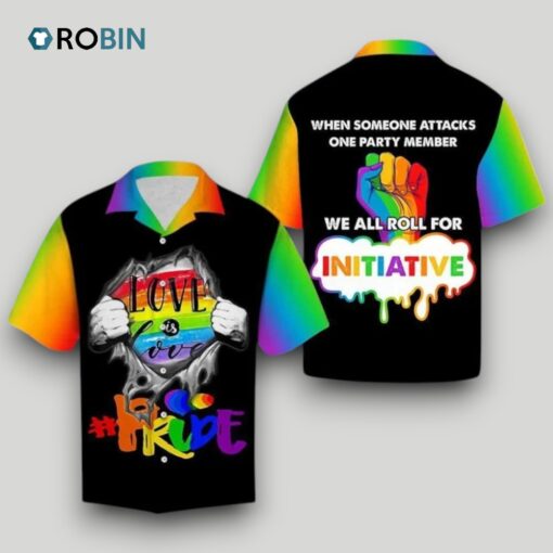 Beach Shirt Lgbt Hawaiian Shirt When Someone Attacks One Party Member We Roll For Initiative Hawaii Shirt