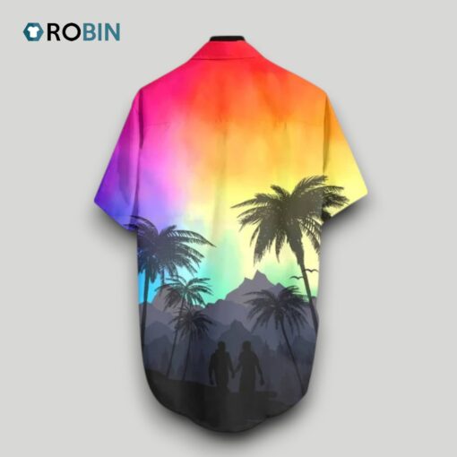 Beach Shirt Lgbt Pride Hawaiian 3D Men Shirt For Lgbt Community, Queer Lgbt, Lgbt History Month