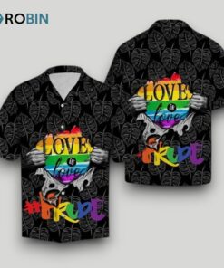 Beach Shirt Lgbt Pride Love Is Love In Black Hawaiian Shirt , Love Is Love Pride Aloha Shirt Beach Shirt Lgbt Pride Love Is Love In Black Hawaiian Shirt , Love Is Love Pride Aloha Shirt