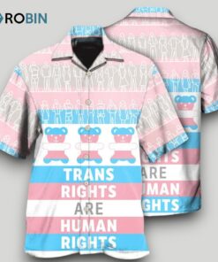 Beach Shirt Lgbt Trans Rights Are Human Rights, Trans Pride Hawaiian Shirt Beach Shirt Lgbt Trans Rights Are Human Rights, Trans Pride Hawaiian Shirt
