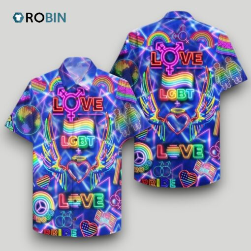 Beach Shirt Love Wins Lgbt Pride Month Unisex Hawaiian Shirt, Love Wins Pride Hawaiian Shirt