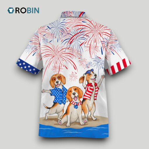 Beagle Hawaiian Shirts For Independence Day Happy 4th Of July Hawaiian Aloha Beach Shirts For Summer