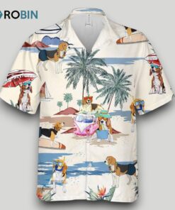 Beagle Summer Beach Hawaiian Shirt, Summer Dog On The Beach In Hawaii Aloha Shirts Beagle Summer Beach Hawaiian Shirt, Summer Dog On The Beach In Hawaii Aloha Shirts