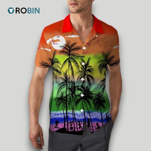 Bear Pride Hawaiian Shirt For Lgbt, Lgbt Rainbow Flag Hawaiian Shirts, Heart Rainbow Color Hawaiian Full Printed Shirt