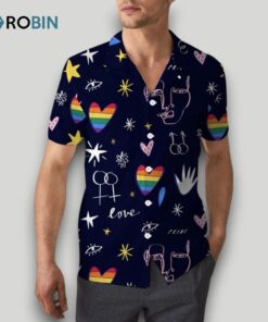 Bear Pride Hawaiian Shirt For Lgbt, Lgbt Rainbow Flag Hawaiian Shirts, Heart Rainbow Color Hawaiian Full Printed Shirt Bear Pride Hawaiian Shirt For Lgbt, Lgbt Rainbow Flag Hawaiian Shirts, Heart Rainbow Color Hawaiian Full Printed Shirt