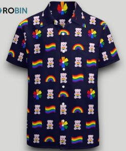 Bear Pride Hawaiian Shirt, Rainbow Pride Hawaii Tshirt, Aloha Lgbtq Beaach Pride Hawaiian Shirt Bear Pride Hawaiian Shirt, Rainbow Pride Hawaii Tshirt, Aloha Lgbtq Beaach Pride Hawaiian Shirt