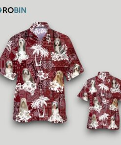Bearded Collie Hawaiian Shirt, Dog All Over Print Hawaii Aloha Beach Shirt