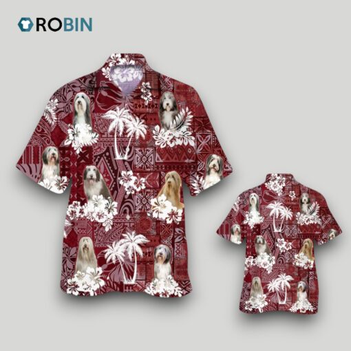 Bearded Collie Hawaiian Shirt, Dog All Over Print Hawaii Aloha Beach Shirt