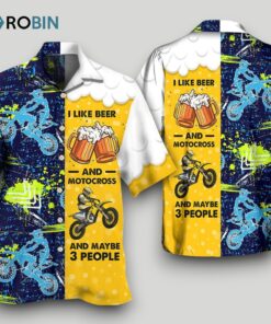 Beer I Like Beer And Motocross Unisex Hawaiian Shirt Beer I Like Beer And Motocross Unisex Hawaiian Shirt