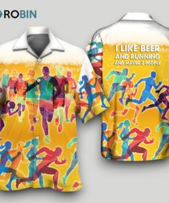Beer I Like Beer And Running Hawaiian Shirt Men Women Gift For Beer Day Party Running Lover Beer I Like Beer And Running Hawaiian Shirt Men Women Gift For Beer Day Party Running Lover