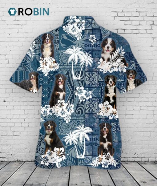 Bernese Mountain Hawaiian Shirt For Dog Lovers, Hawaiian Dog Shirt For Dad, Dog Lovers Gifts