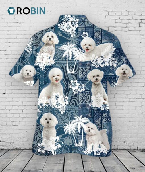 Bichon Frise Hawaiian Shirt, 3D Full Print White Dog Hawaii Beach Shirts, Aloha Dog Shirts Summer Day