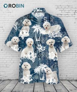 Bichon Frise Hawaiian Shirt, 3D Full Print White Dog Hawaii Beach Shirts, Aloha Dog Shirts Summer Day