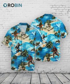 Bigfoot Hawaiian Shirt, Pongo Kingkong Hawaiian Shirt, Summer Beach Hawaiian Shirt