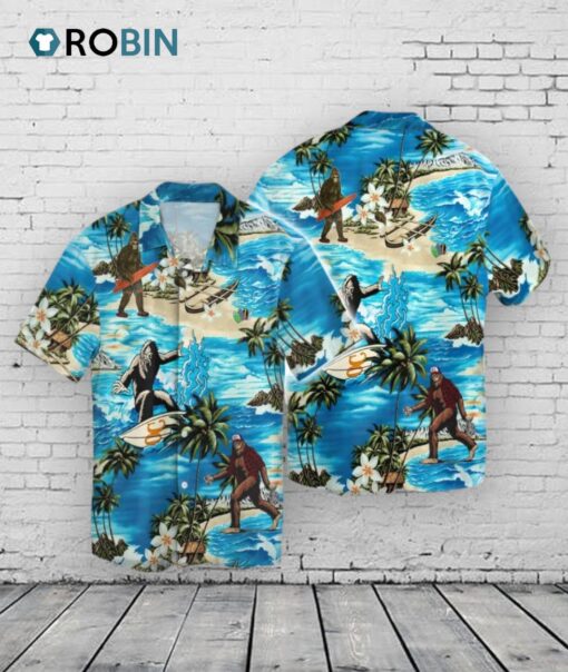 Bigfoot Hawaiian Shirt, Pongo Kingkong Hawaiian Shirt, Summer Beach Hawaiian Shirt