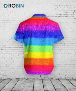 Bisexual 3D Shirt, Vivid Lgbt Love Is Love Design Hawaiian Shirt