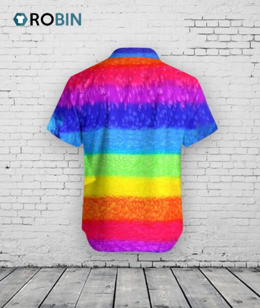 Bisexual 3D Shirt, Vivid Lgbt Love Is Love Design Hawaiian Shirt