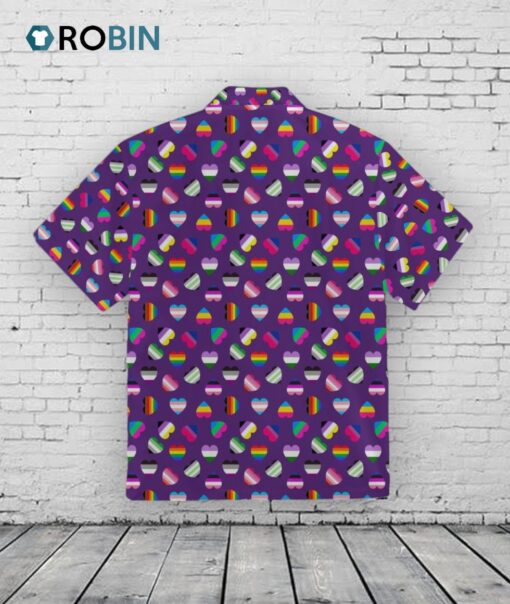 Bisexual Beach Hawaiian Full Print Shirt, Hawaii Shirt For Trans Queer, Men Hawaiian 3D Shirt For Gay Transgender Bi Gift