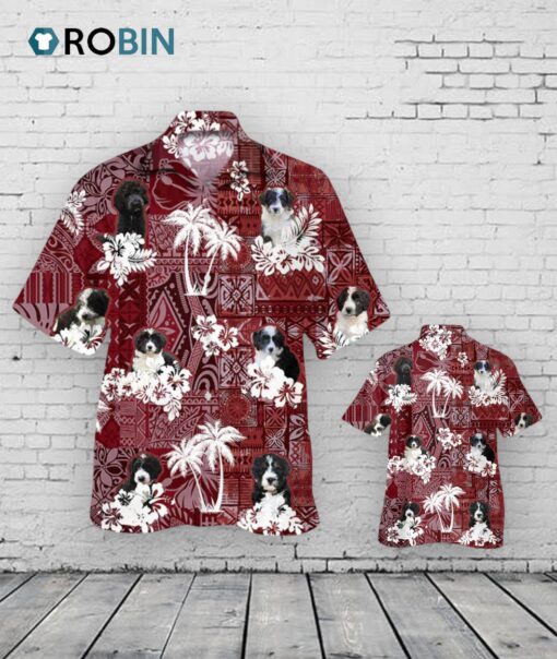 Border Doodle Hawaiian Shirt, Dog In Hawaii Shirt Tribal Pattern, Dog Lover Gifts