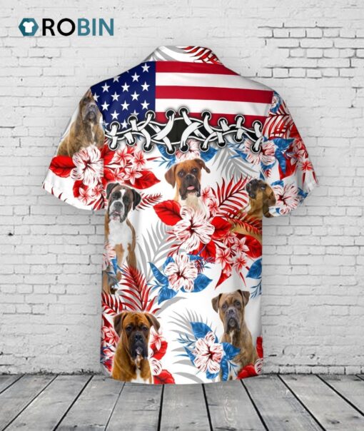 Boxer Hawaiian Shirt, Cool Hawaii Aloha Beach Shirts For Dog Lovers, Dog In Hawaiian Shirt