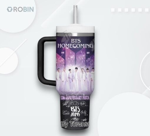 BTS Homecoming 12th Anniversary Festa Custom Name Limited Edition 40oz Tumbler