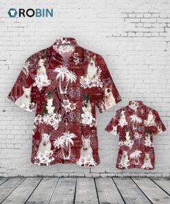 Bull Terrier Hawaiian Shirt, Cute Dog Hawaiian Shirt Short Sleeve