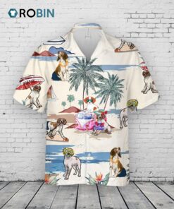 Bulldog, Boston Terrier Summer Beach Hawaiian Shirt, Dog Breed 3D Print On Hawaiian Aloha Shirt For Men And Woman