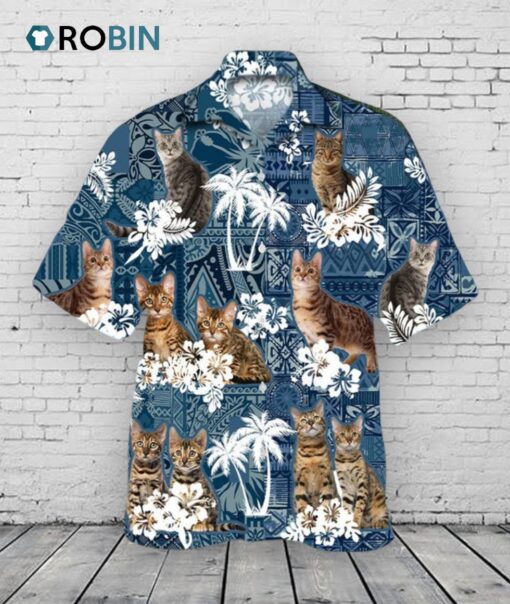 California Spangled Unisex Hawaiian Shirt, Hawaiian Shirt Cat, Best Hawaiian Shirts For Cat Lovers