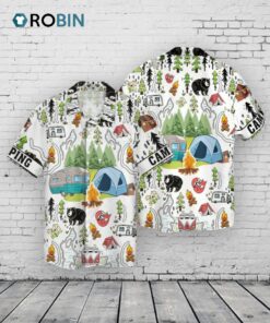 Camping Hawaiian Shirt, Camp Hawaii Aloha Beach Shirt, Camping Hawaiian Shirts