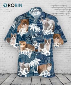 Cat Hawaiian Shirt For Summer Day, 3D Full Print Hawaii Cat Shirts, Cat Aloha Beach Shirt, Gift For Cat Lover