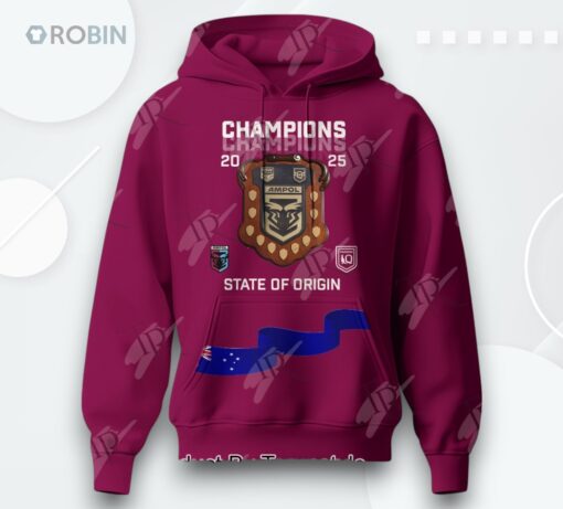 Champions 2025 State Of Origin Queensland Maroons X Australia 3D Printed Shirt (Hoodie, Shirt, Sweatshirt)
