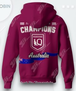 Champions 2025 State Of Origin Queensland Maroons X Australia 3D Printed Shirt (Hoodie, Shirt, Sweatshirt)