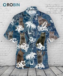 Chartreux Hawaiian Shirt, Cool Hawaiian Shirt For Cat Lovers, Cat Hawaii Aloha Beach Shirts, Cat Hawaiian Chartreux Hawaiian Shirt, Cool Hawaiian Shirt For Cat Lovers, Cat Hawaii Aloha Beach Shirts, Cat Hawaiian