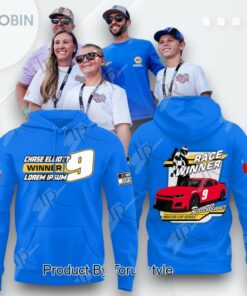 Chase Elliott Race Winner Nascar Cup Series 3D Printed Shirt (Hoodie, Shirt, Sweatshirt)   Blue
