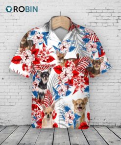 Chihuahua Hawaiian Shirt, Dog Usa Flower In Hawaii Aloha Shirts For Men And Woman Chihuahua Hawaiian Shirt, Dog Usa Flower In Hawaii Aloha Shirts For Men And Woman