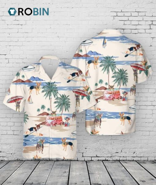 Chihuahua Summer Beach Hawaiian Shirt, Aloha Short Sleeve Dog In Hawaiian Shirts